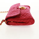 PRADA Chain Shoulder Bag Nylon Pink Gold Auth 160856V-3