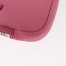PRADA Pouch Nylon Pink Silver Auth 160860-15