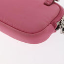 PRADA Pouch Nylon Pink Silver Auth 160860-16