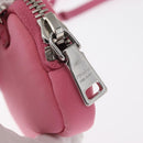 PRADA Pouch Nylon Pink Silver Auth 160860-10