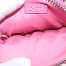 PRADA Pouch Nylon Pink Silver Auth 160860-11