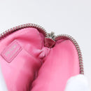 PRADA Pouch Nylon Pink Silver Auth 160860-19