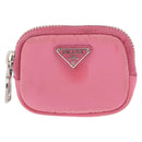 PRADA Pouch Nylon Pink Silver Auth 160860-13