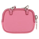 PRADA Pouch Nylon Pink Silver Auth 160860-2