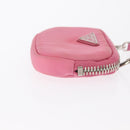 PRADA Pouch Nylon Pink Silver Auth 160860-3