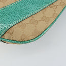 GUCCI GG Canvas Shoulder Bag Beige Silver 124357 Auth 160861-15