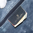 GUCCI GG Supreme Sherry Line Boston Bag PVC Navy Gold 39 02 041 Auth 160862-16
