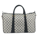 GUCCI GG Supreme Sherry Line Boston Bag PVC Navy Gold 39 02 041 Auth 160862-3