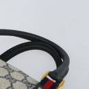 GUCCI GG Supreme Sherry Line Boston Bag PVC Navy Gold 39 02 041 Auth 160862-8