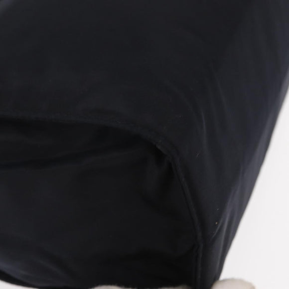 PRADA Hand Bag Nylon Navy Gold Auth 160865