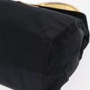 PRADA Hand Bag Nylon Navy Gold Auth 160865-14