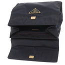 PRADA Hand Bag Nylon Navy Gold Auth 160865-10