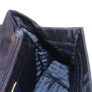 PRADA Hand Bag Nylon Navy Gold Auth 160865-19