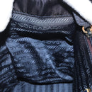 PRADA Hand Bag Nylon Navy Gold Auth 160865-20