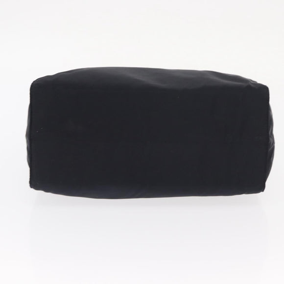 PRADA Hand Bag Nylon Navy Gold Auth 160865