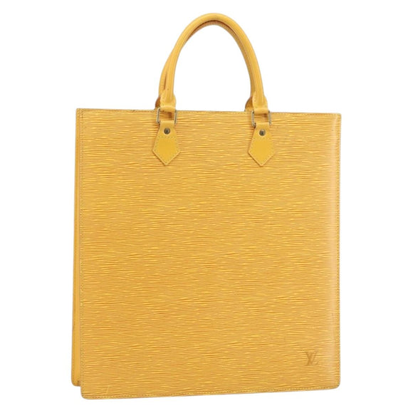 LOUIS VUITTON Epi Sac Plat Hand Bag Yellow M52079 LV Auth 160870