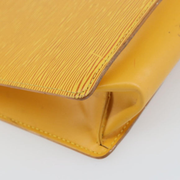 LOUIS VUITTON Epi Sac Plat Hand Bag Yellow M52079 LV Auth 160870