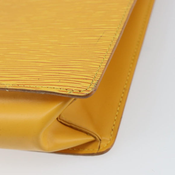 LOUIS VUITTON Epi Sac Plat Hand Bag Yellow M52079 LV Auth 160870