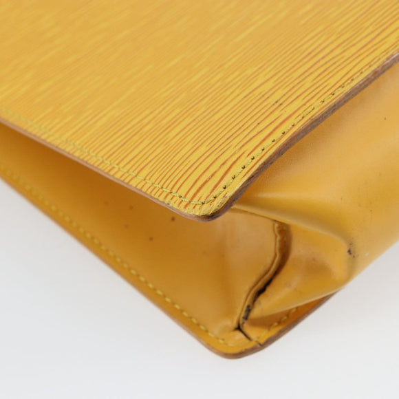 LOUIS VUITTON Epi Sac Plat Hand Bag Yellow M52079 LV Auth 160870
