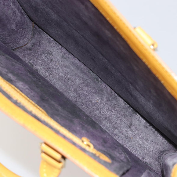 LOUIS VUITTON Epi Sac Plat Hand Bag Yellow M52079 LV Auth 160870