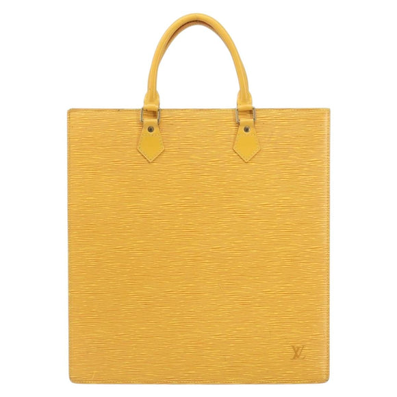 LOUIS VUITTON Epi Sac Plat Hand Bag Yellow M52079 LV Auth 160870