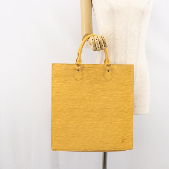 LOUIS VUITTON Epi Sac Plat Hand Bag Yellow M52079 LV Auth 160870