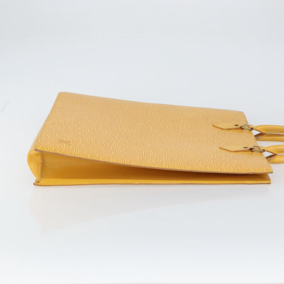 LOUIS VUITTON Epi Sac Plat Hand Bag Yellow M52079 LV Auth 160870