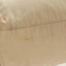 PRADA Chain Shoulder Bag Nylon Beige Silver Auth 160872-7