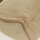 PRADA Chain Shoulder Bag Nylon Beige Silver Auth 160872-15