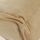 PRADA Chain Shoulder Bag Nylon Beige Silver Auth 160872-17