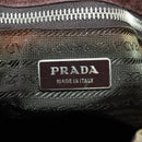 PRADA Chain Shoulder Bag Nylon Beige Silver Auth 160872-19