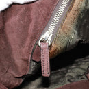 PRADA Chain Shoulder Bag Nylon Beige Silver Auth 160872-22