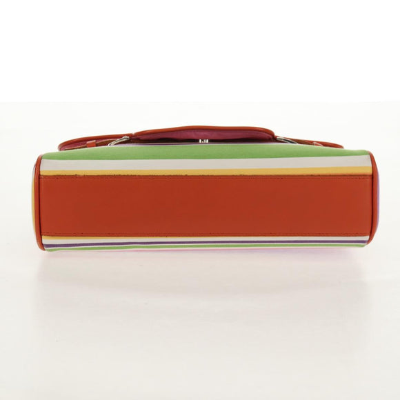 BURBERRY Shoulder Bag Canvas Multicolor Silver Auth 160873V