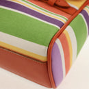 BURBERRY Shoulder Bag Canvas Multicolor Silver Auth 160873V-16