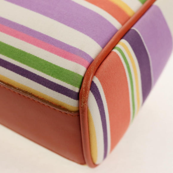 BURBERRY Shoulder Bag Canvas Multicolor Silver Auth 160873V