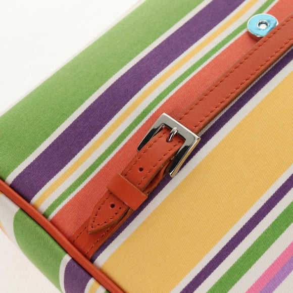 BURBERRY Shoulder Bag Canvas Multicolor Silver Auth 160873V