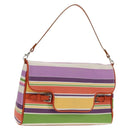 BURBERRY Schoudertas Canvas Veelkleurig Zilver Auth 160873V-1