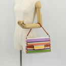 BURBERRY Shoulder Bag Canvas Multicolor Silver Auth 160873V-26