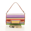 BURBERRY Shoulder Bag Canvas Multicolor Silver Auth 160873V-12