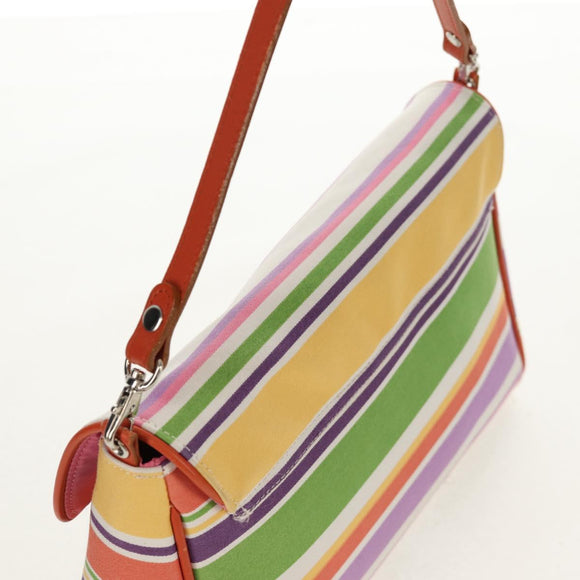BURBERRY Schoudertas Canvas Veelkleurig Zilver Auth 160873V
