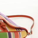 BURBERRY Shoulder Bag Canvas Multicolor Silver Auth 160873V-14