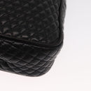 BALLY Chain Shoulder Bag Leather Black Gold Auth 160874-15