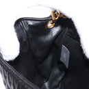 BALLY Chain Shoulder Bag Leather Black Gold Auth 160874-20