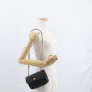 BALLY Chain Shoulder Bag Leather Black Gold Auth 160874-22