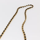 BALLY Chain Shoulder Bag Leather Black Gold Auth 160874-8