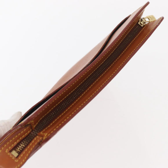 LOUIS VUITTON Epi Pochette Homme Bag Brown Zipangu Gold M52528 LV Auth 160876
