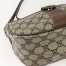 GUCCI GG Supreme Web Sherry Line Bag PVC Beige Gold 89 02 032 Auth 160877-11