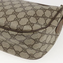 GUCCI GG Supreme Web Sherry Line Bag PVC Beige Gold 89 02 032 Auth 160877-12