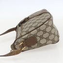 GUCCI GG Supreme Web Sherry Line Bag PVC Beige Gold 89 02 032 Auth 160877-4