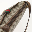 GUCCI GG Supreme Web Sherry Line Bag PVC Beige Gold 89 02 032 Auth 160877-6